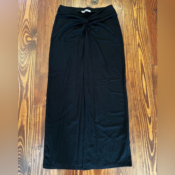 REFORMATION Rylan Black Skirt Slit REVOLVE - Picture 2 of 7